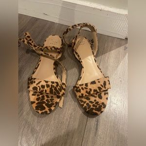 Leopard heels/sandals